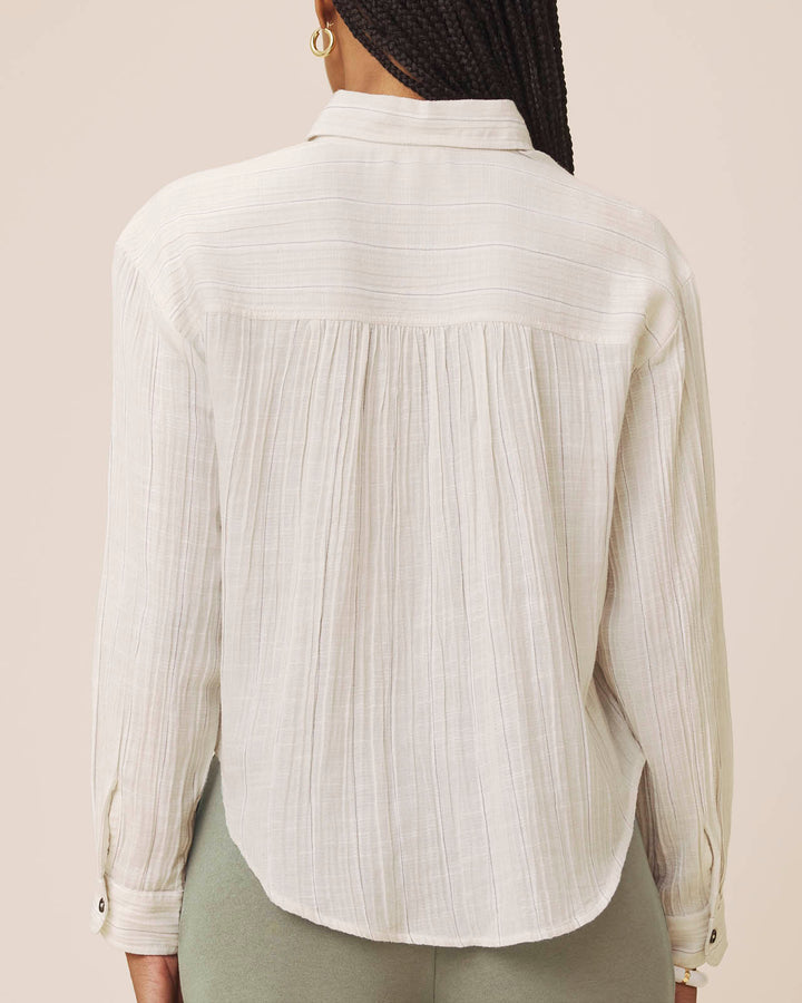 jaylei stripe button down