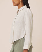 jaylei stripe button down