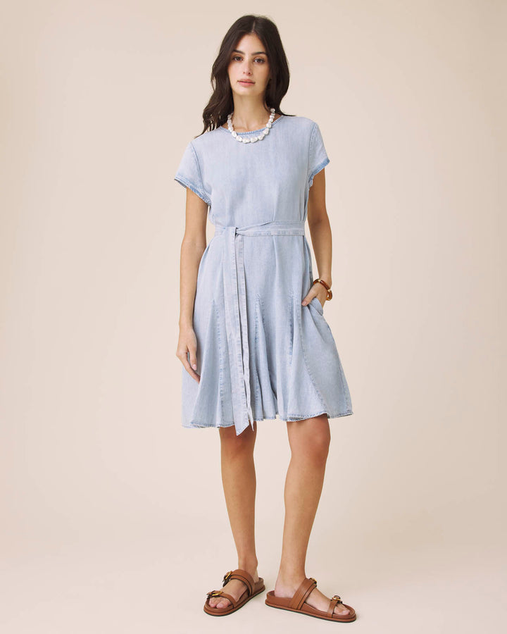 lydia indigo mini dress