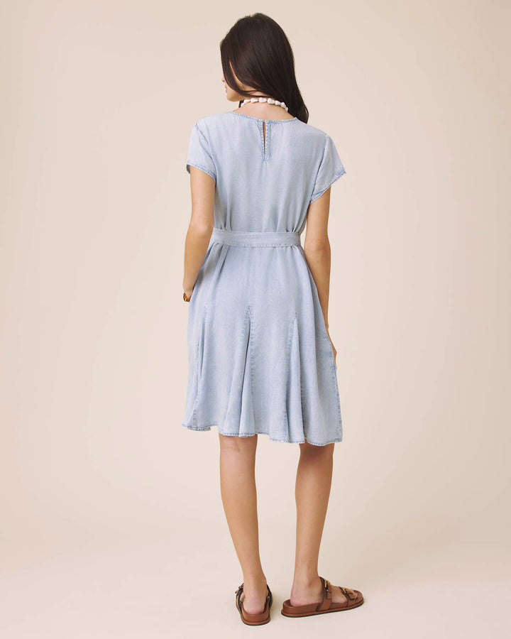 lydia indigo mini dress