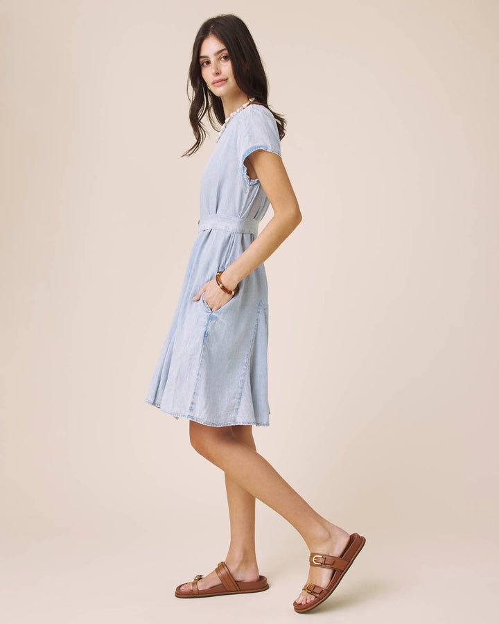 lydia indigo mini dress