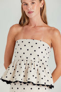 polka dot davis top