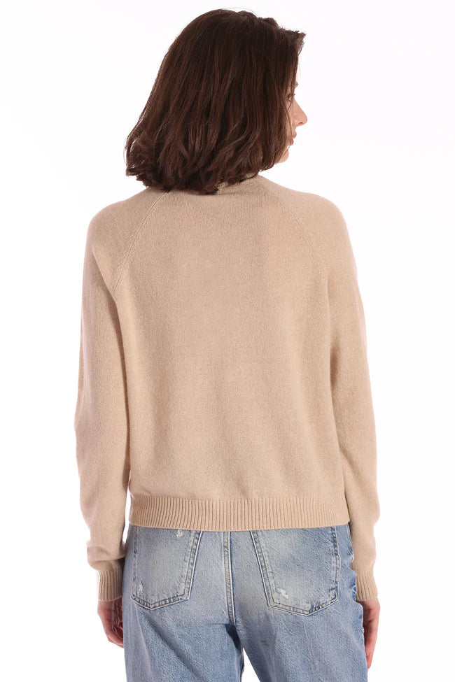 cashmere long sleeve shrunken crew