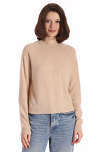 cashmere long sleeve shrunken crew