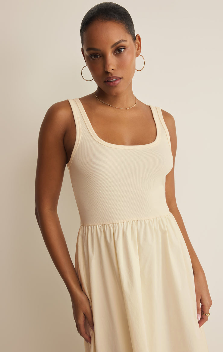 kensie midi dress in cloud