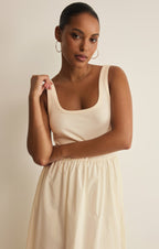 kensie midi dress in cloud