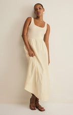 kensie midi dress in cloud