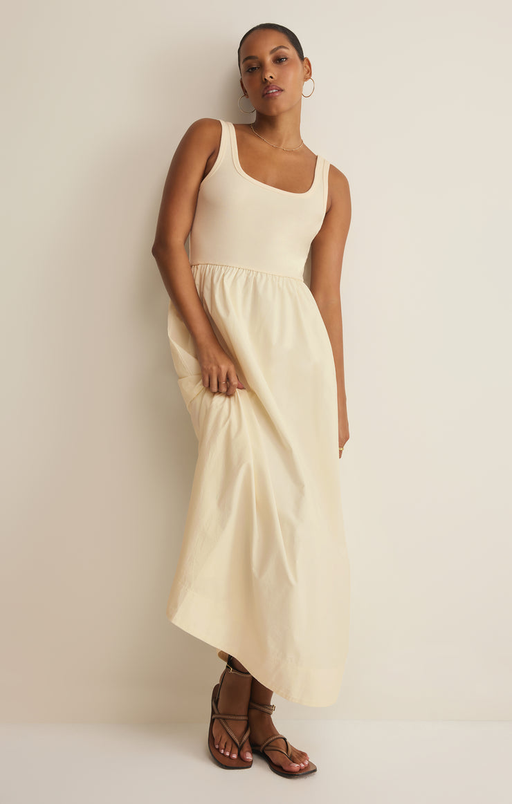 kensie midi dress in cloud