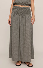 brooke gingham maxi skirt