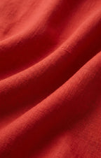 sloane linen cropped tank in chili pepper