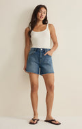 jonah mid rise denim short in lisbon