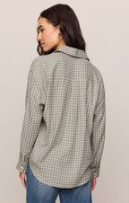 river plaid button up
