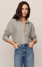 river plaid button up