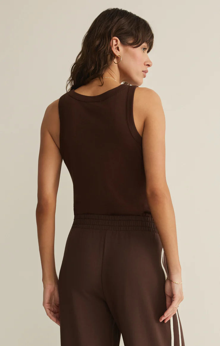 select airy tank in chocolate cherry