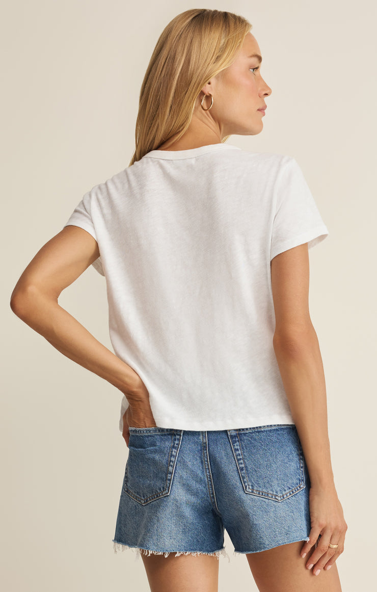 junie slub tee in white