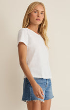 junie slub tee in white