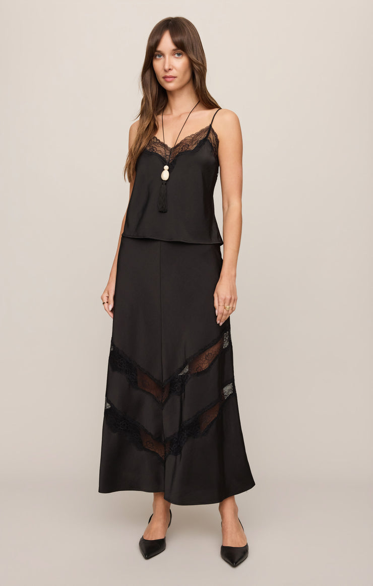 kori lace cami in black