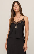 kori lace cami in black