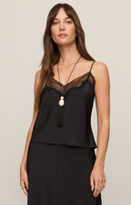 kori lace cami in black