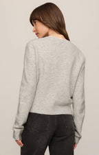medina cardigan in feather grey