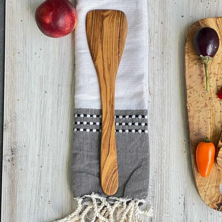 olive wood cooking spatula