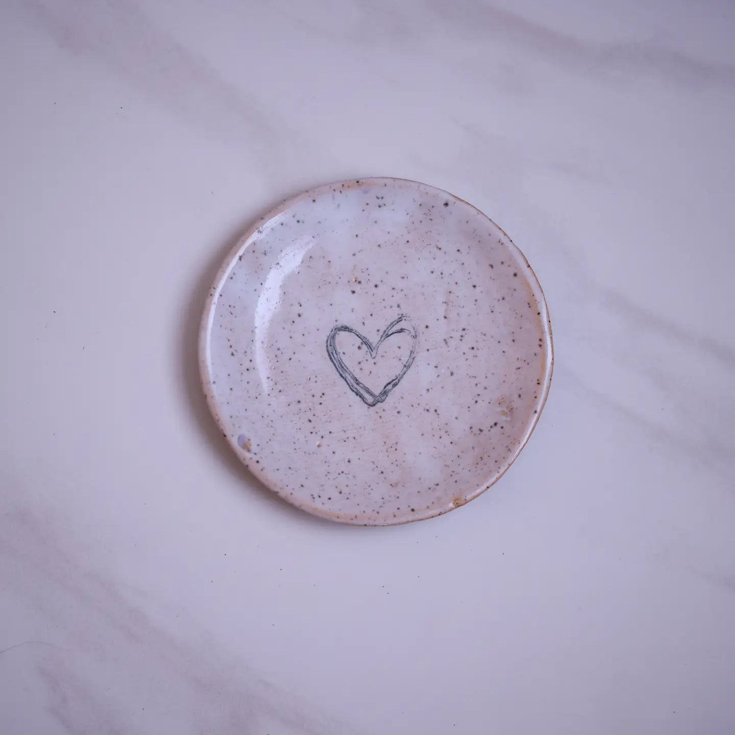 drawn heart small dish