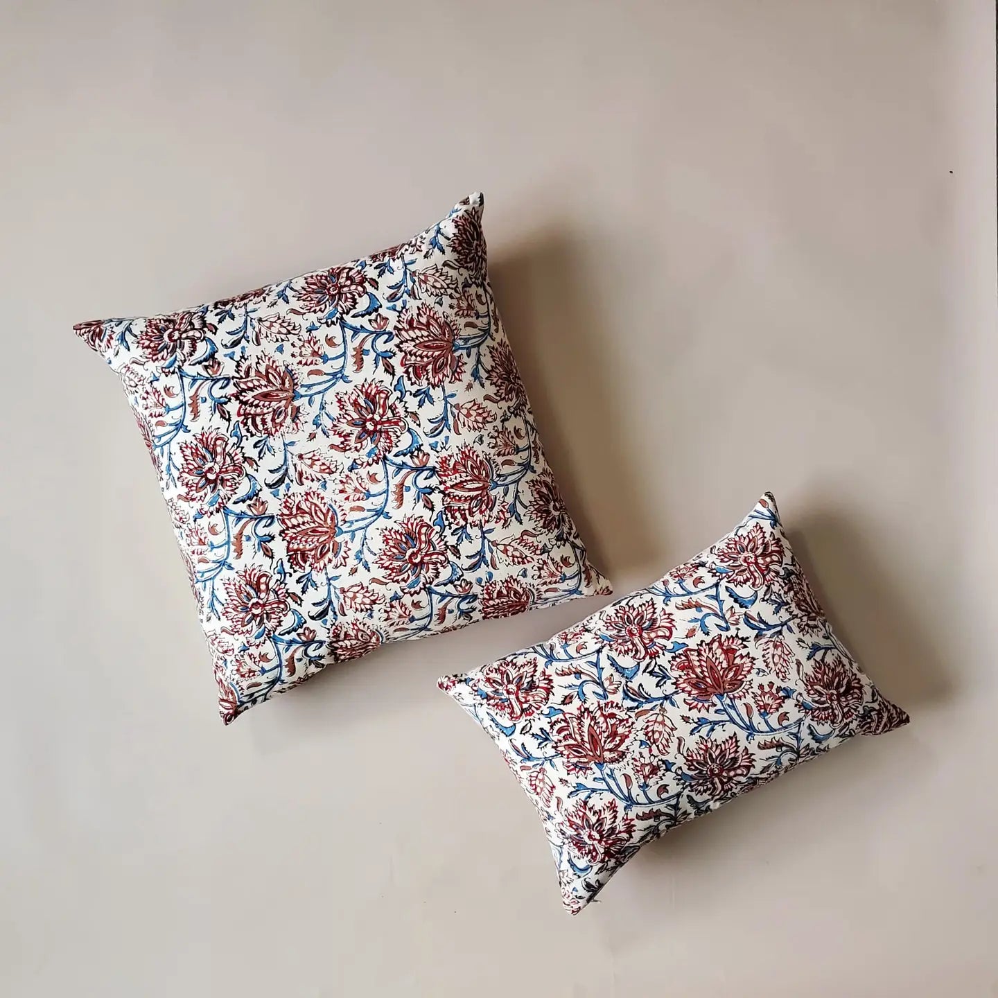 traditional block print pillow