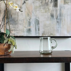 handblown glass pitcher