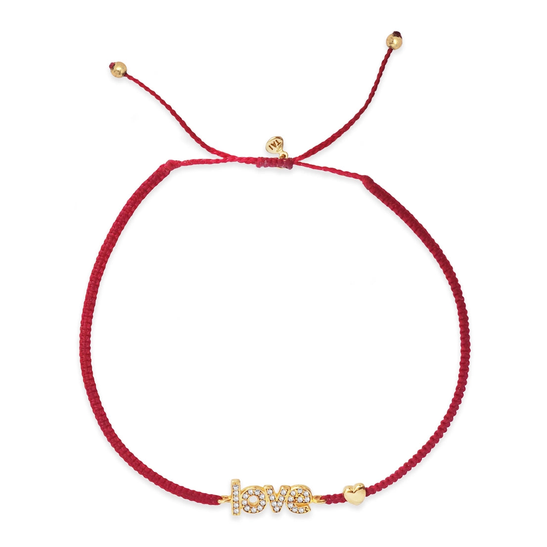 love macreame cord bracelet