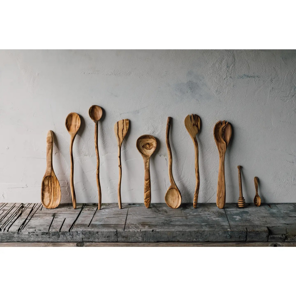 olive wood corner spatula