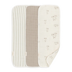 organic cotton 3 piece bunny burp cloth set