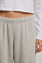 nora french terry pant in heather grey