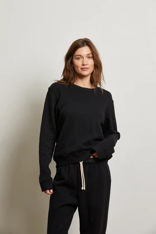 scarlett fleece long sleeve in true black