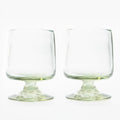 handblown short stem wine glass