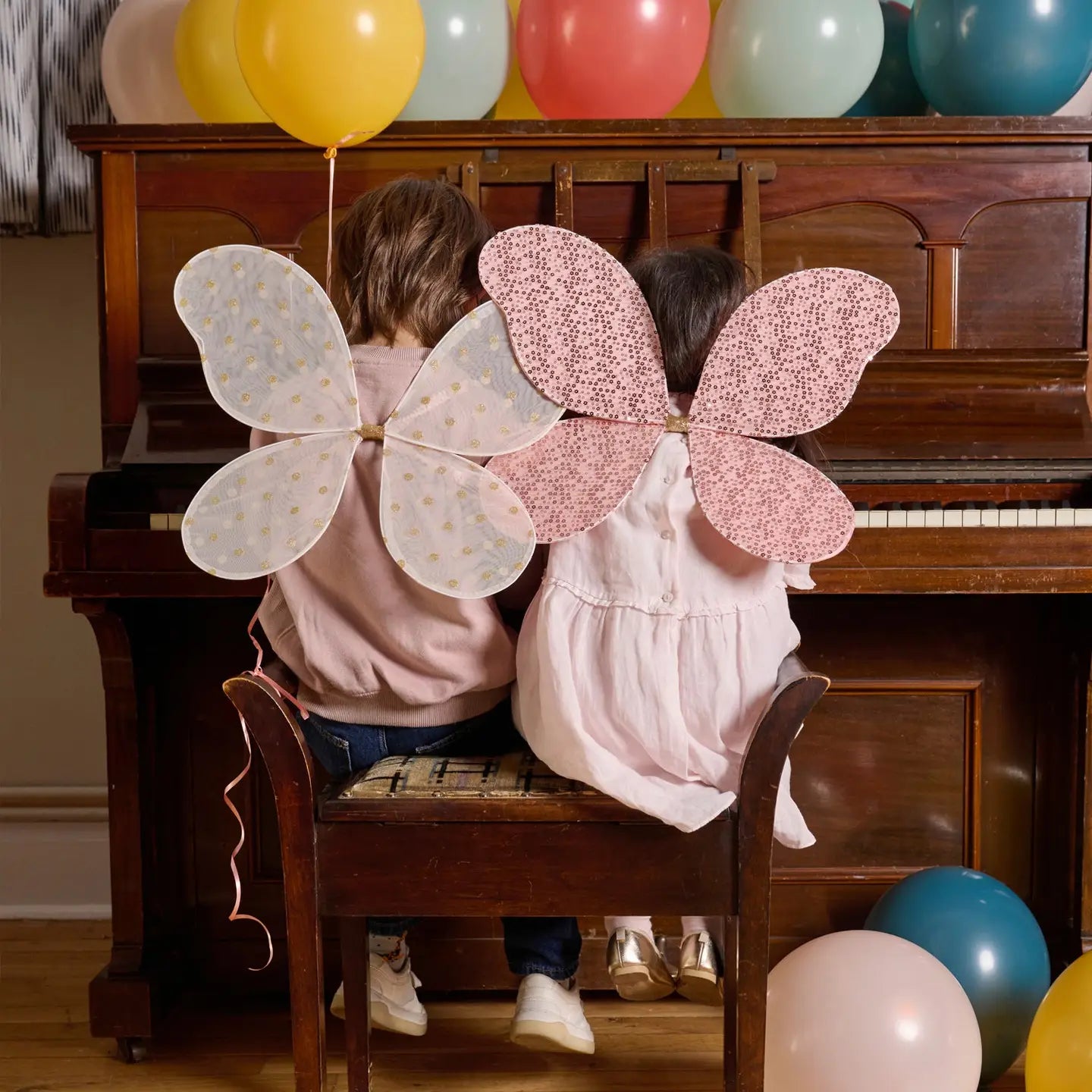 sequin flowers fairy wings