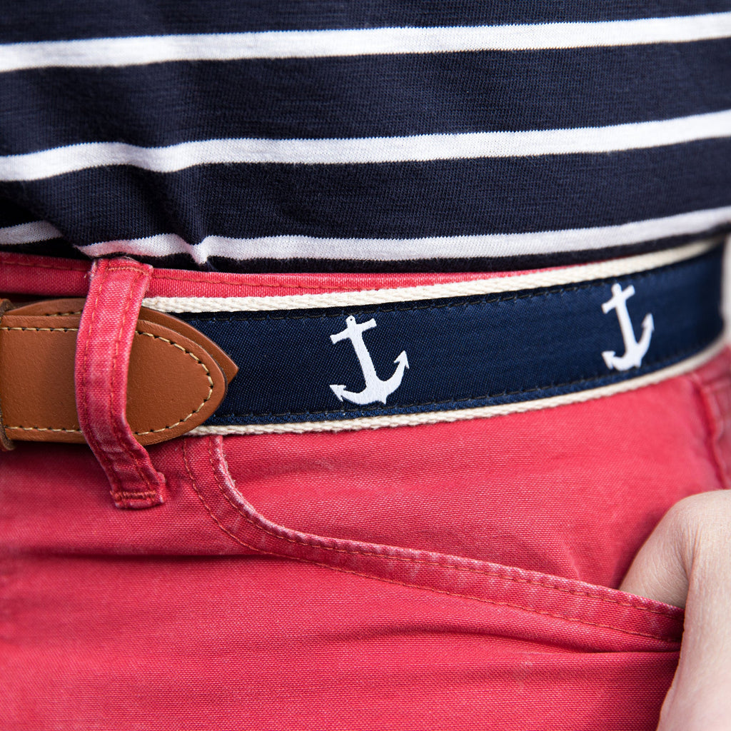 anchor ribbon club belt