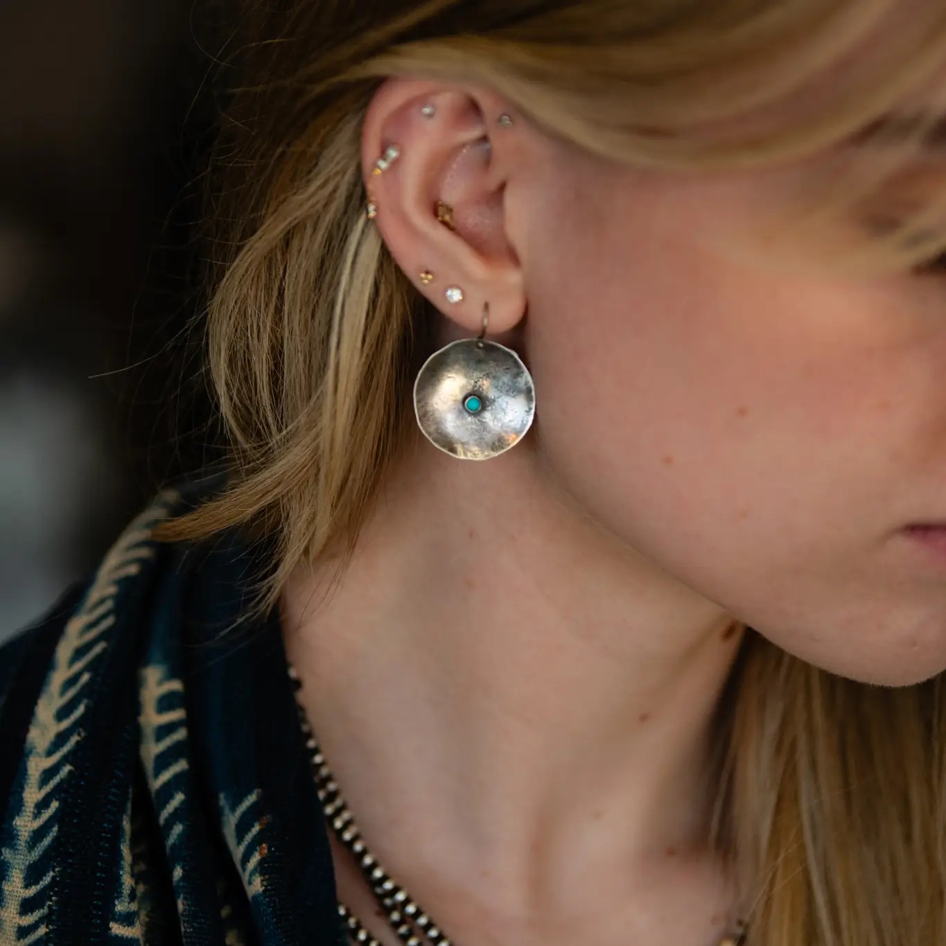 conclave earring with turquoise