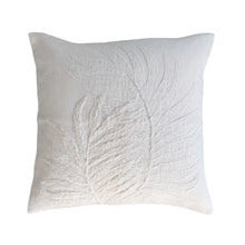  embroidered botanical pillow