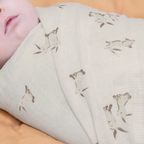 organic cotton bunny swaddle