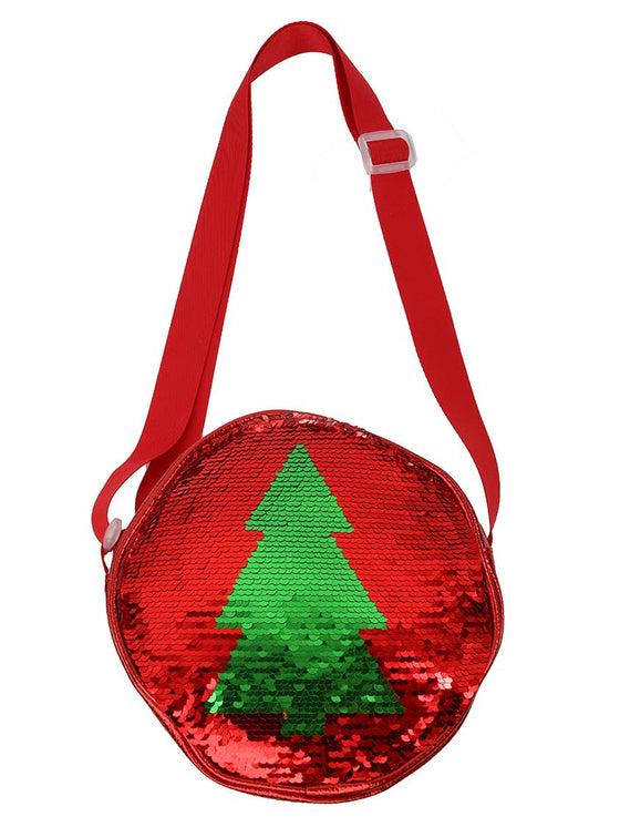 christmas tree sequin purse