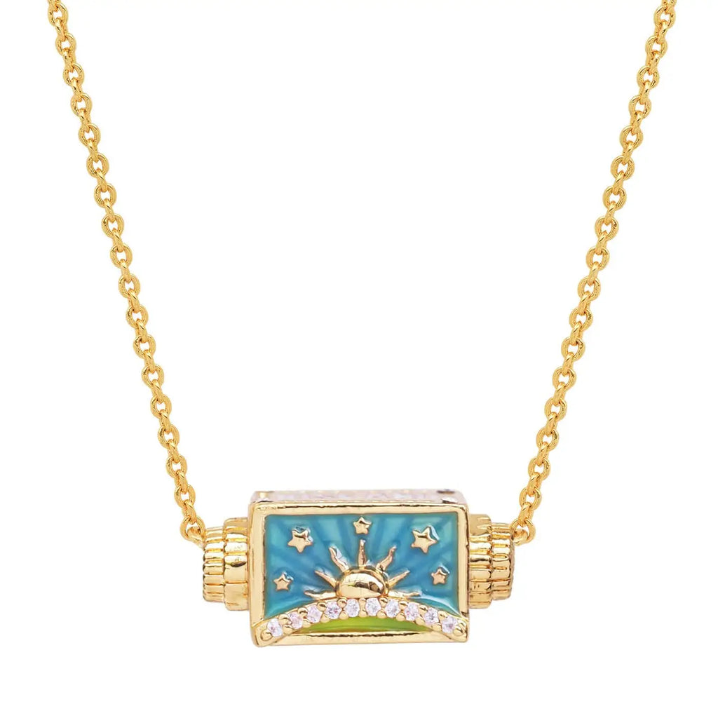 sunset peaks spinner necklace