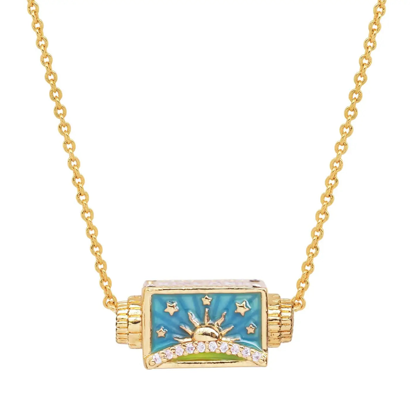 sunset peaks spinner necklace