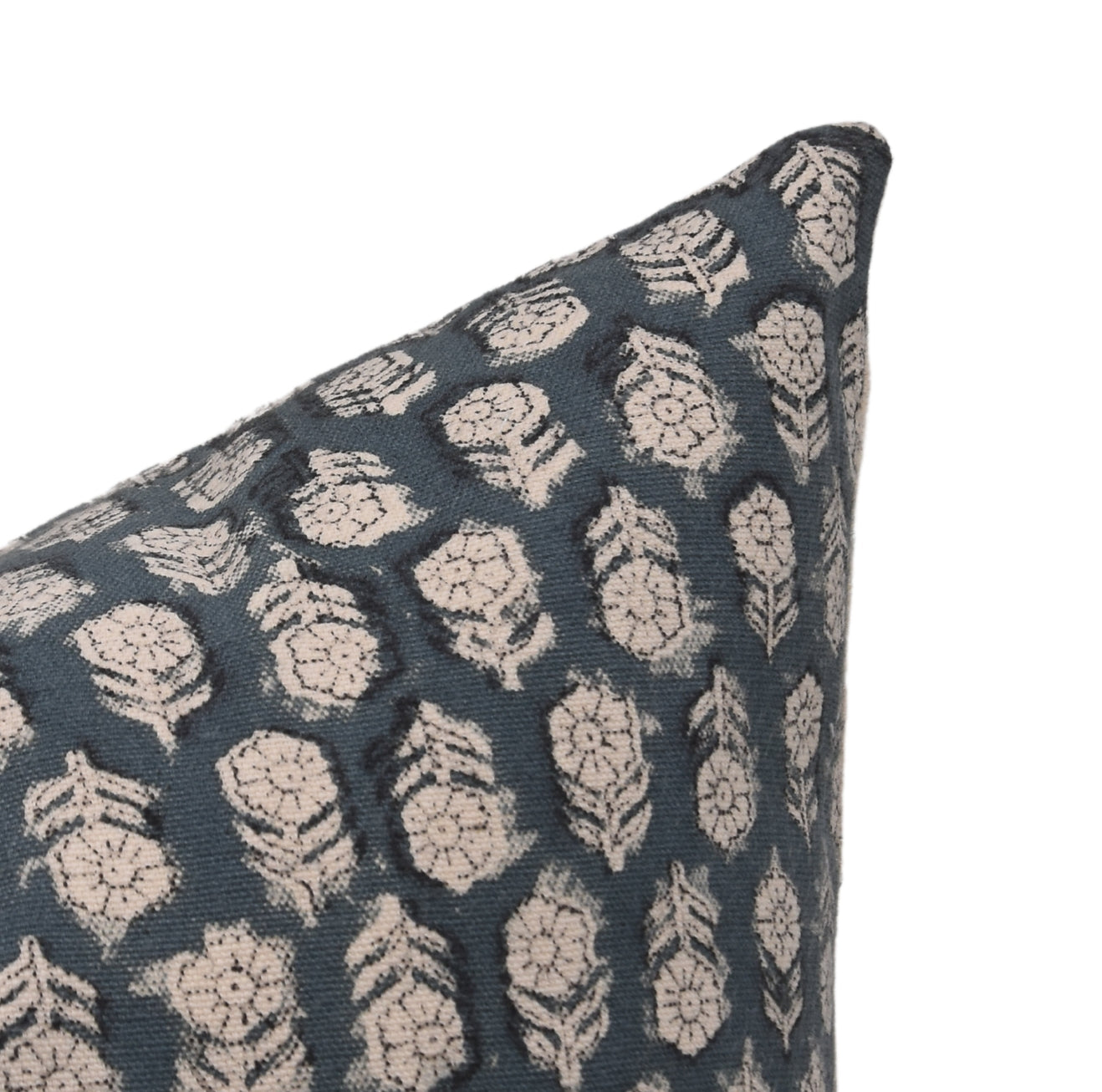 tulsi block print duck canvas pillow 14 x 20