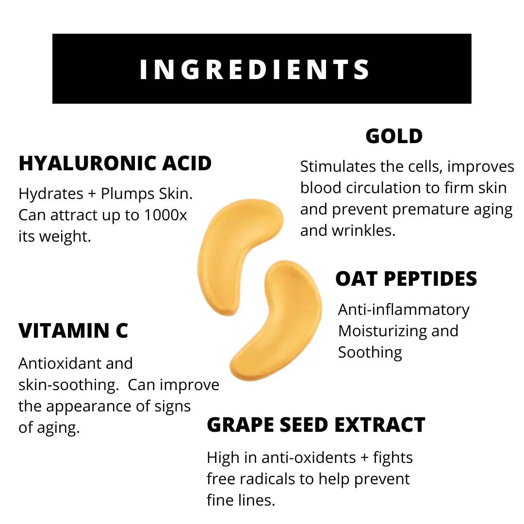 perk up gold hydrating eye mask - single