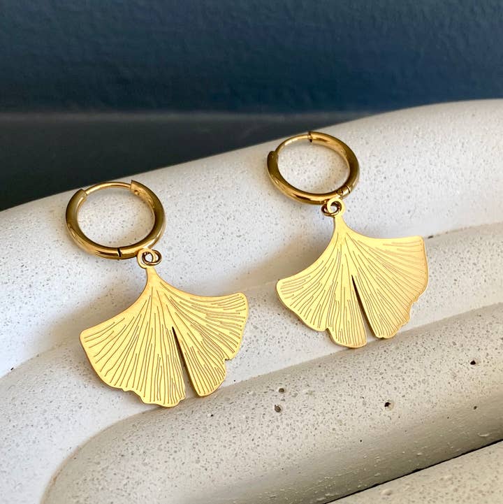 gingko earrings