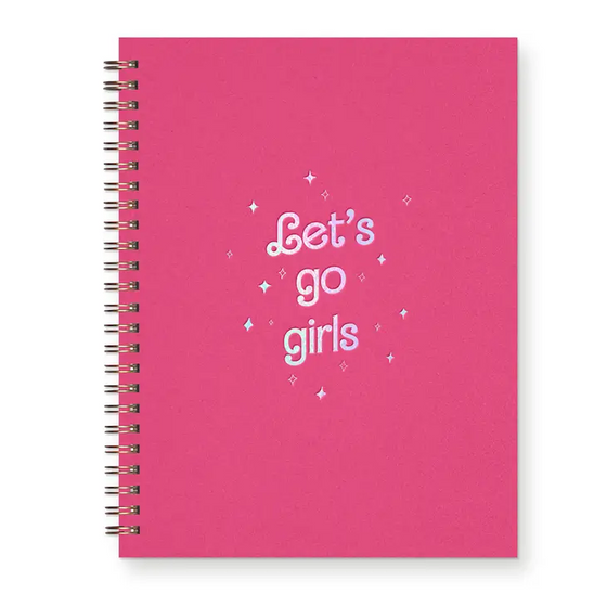 Let's Go Girls Journal: Lined Notebook in Hibiscus