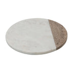 round hand-carved serving board