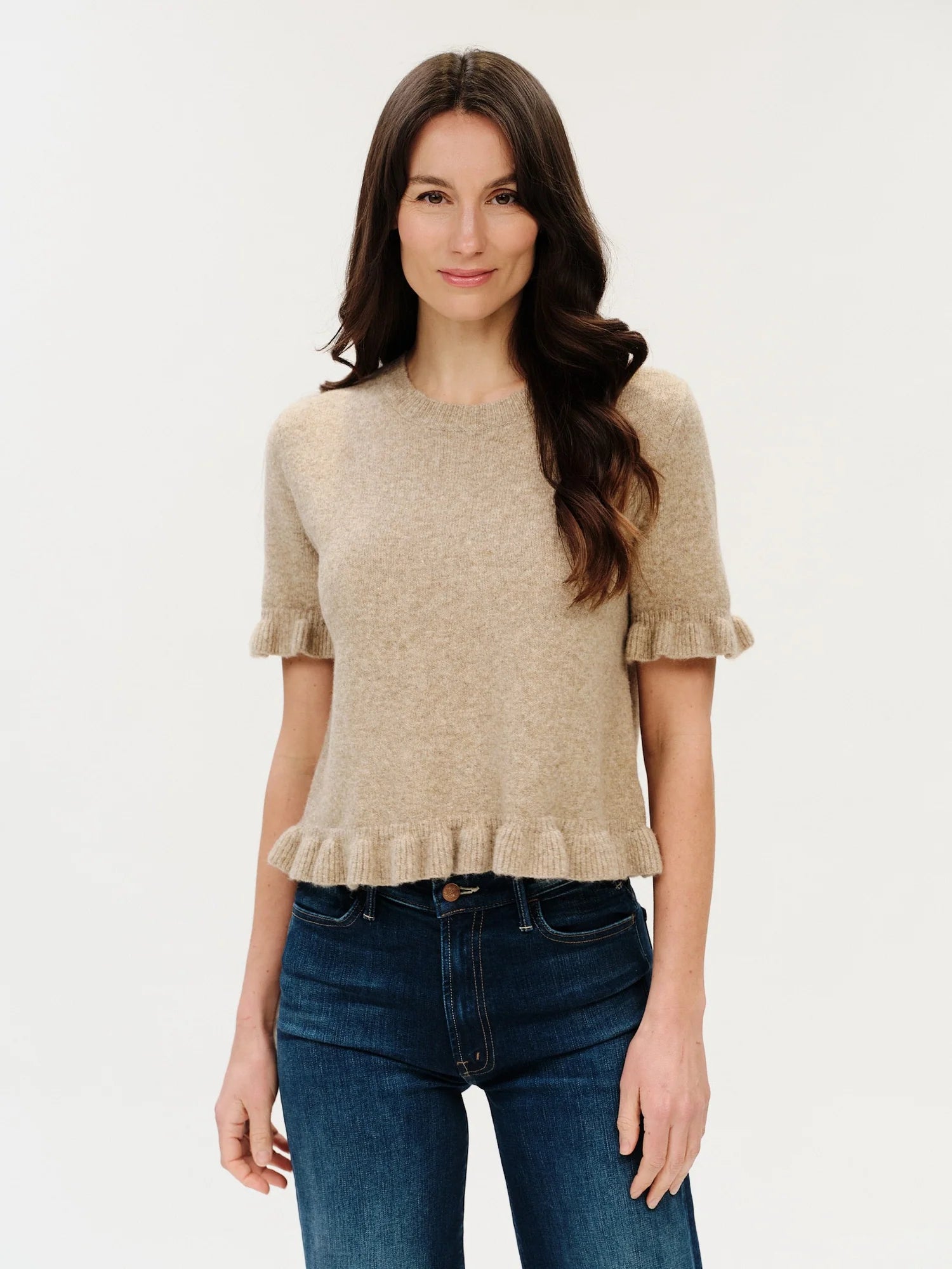 cleo ruffle edge sweater