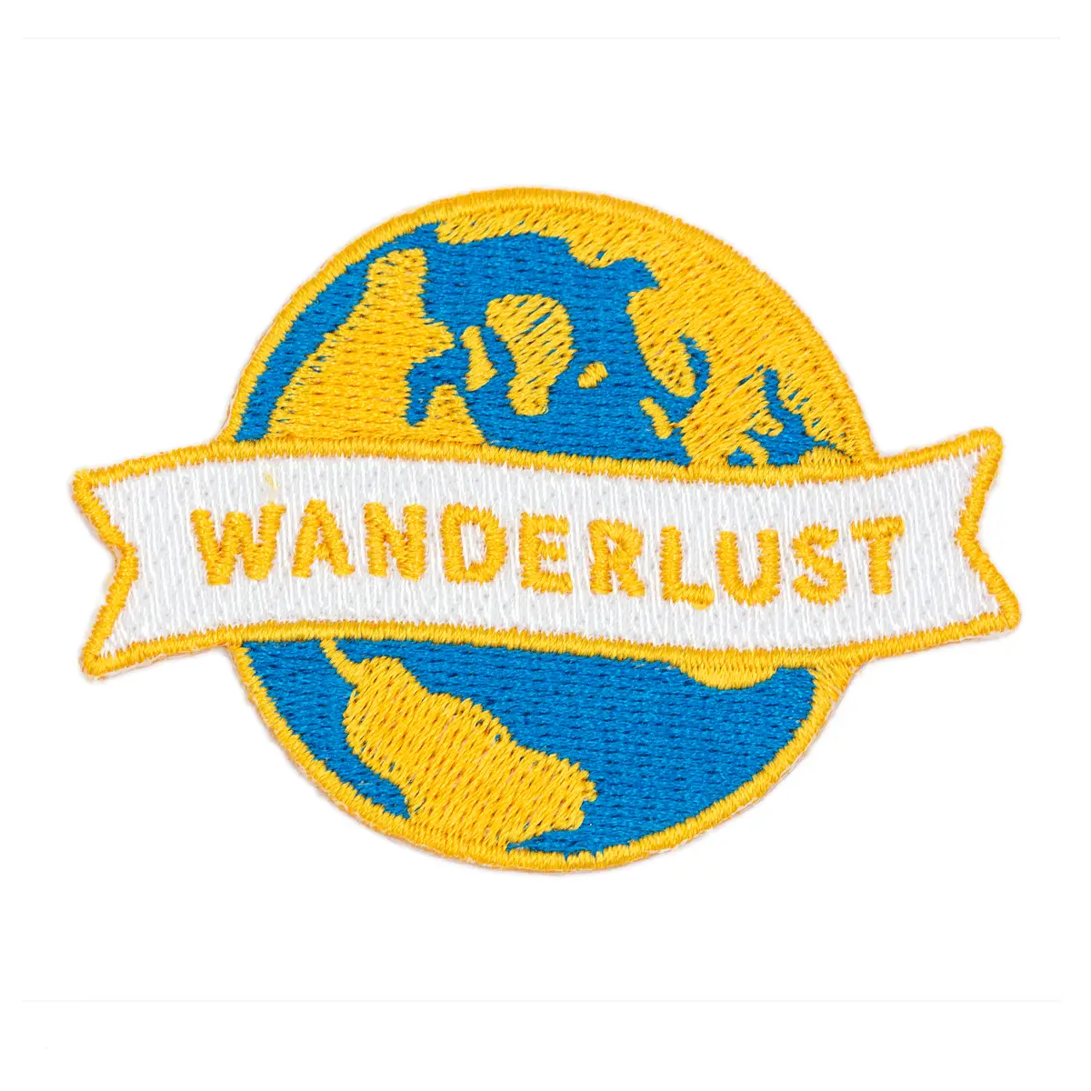 wanderlust embroidered iron on patch