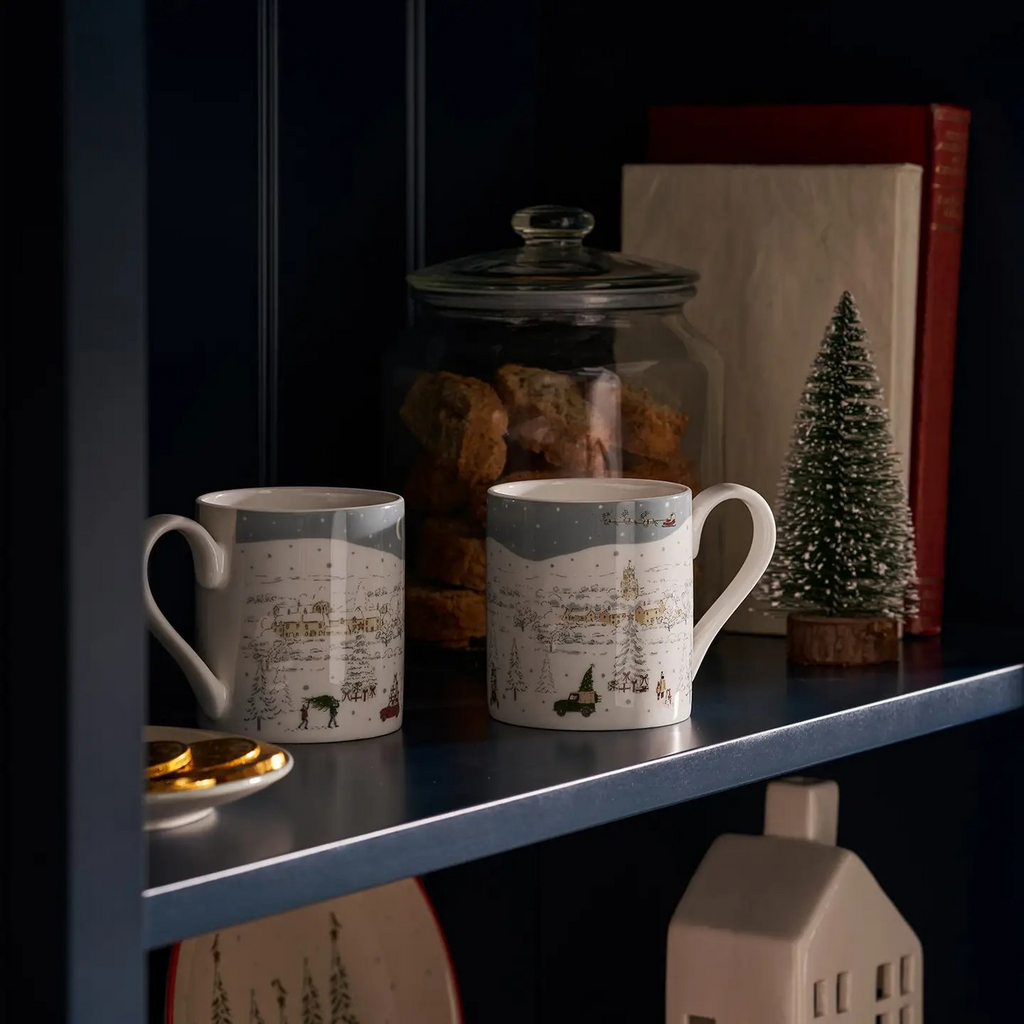 home for christmas scene mug